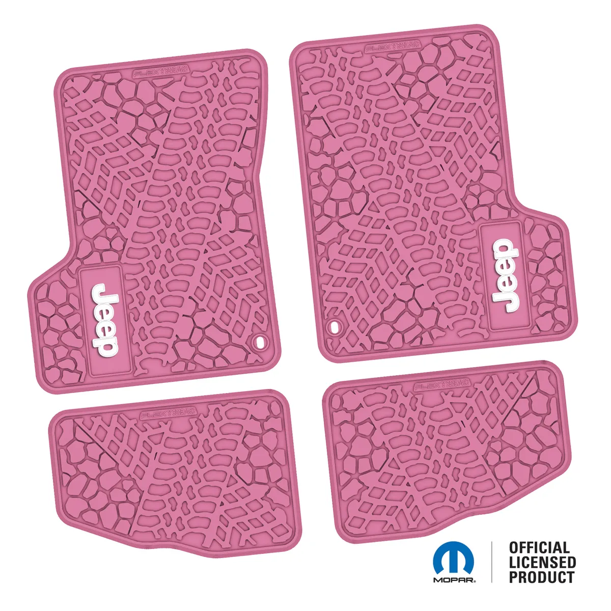 Ngtt44011877- 97-02 Jeep TJ 2DR Front And Rear- Tire Tread/Scorched Earth Scene w/ Jeep Insert - Gray w/ Red Insert product image