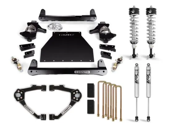 Cognito 4-Inch Performance Lift Kit With Fox PS IFP 2.0 Shocks For 2007-2018 Silverado/ Sierra 1500 2WD/4WD With OEM Cast Steel Control Arms product image