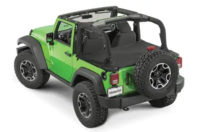 MasterTop Jeep JK WindStopper Plus/Tonneau Cover Combo For 07-18 Wrangler JK 2 Door MasterTop