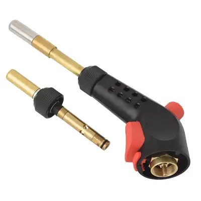 FLAME KING Propane Gas Blow Torch With Push Button Igniter & 2 Interchangeable Heads
