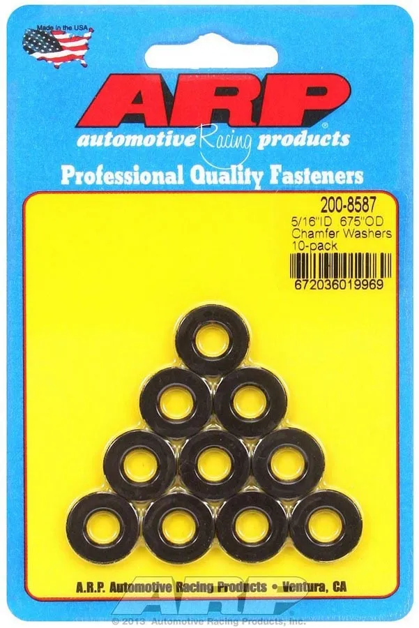ARP Auto Racing Black Washers - 5/16 ID x .675 OD (10)