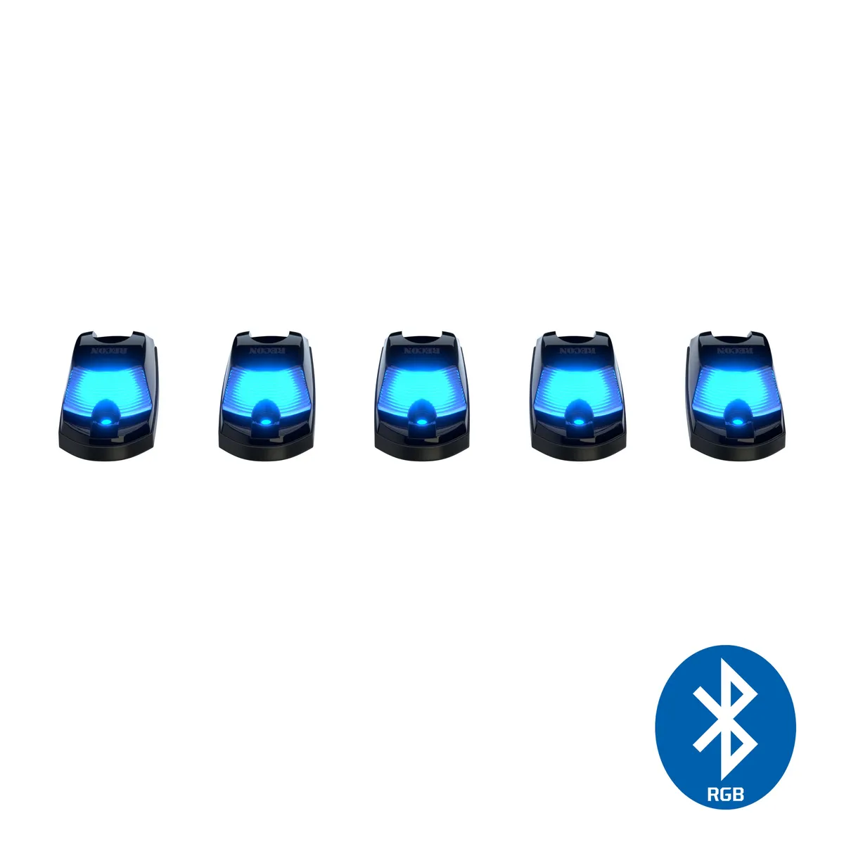 Ford 17-25 Super Duty 5-Piece Ultra Bright RGB Multi-Colored LED Cab Roof Lights Bluetooth App (Fresh Install: For Models That Did Not Come With Factory Cab Lights) - Multiple Lens product image