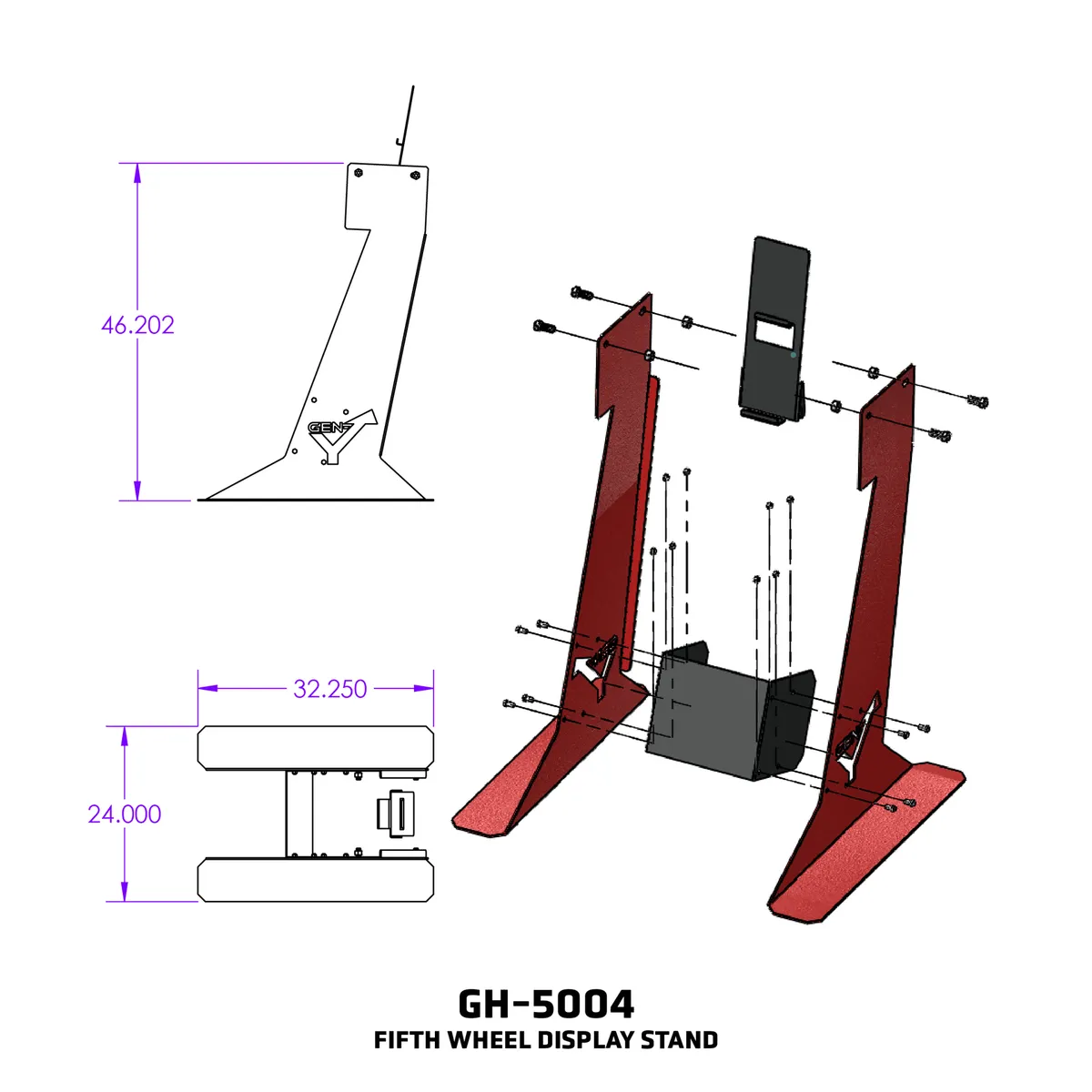GEN-Y Hitch GEN-Y Hitch Fifth Wheel Pin Box Display Stand