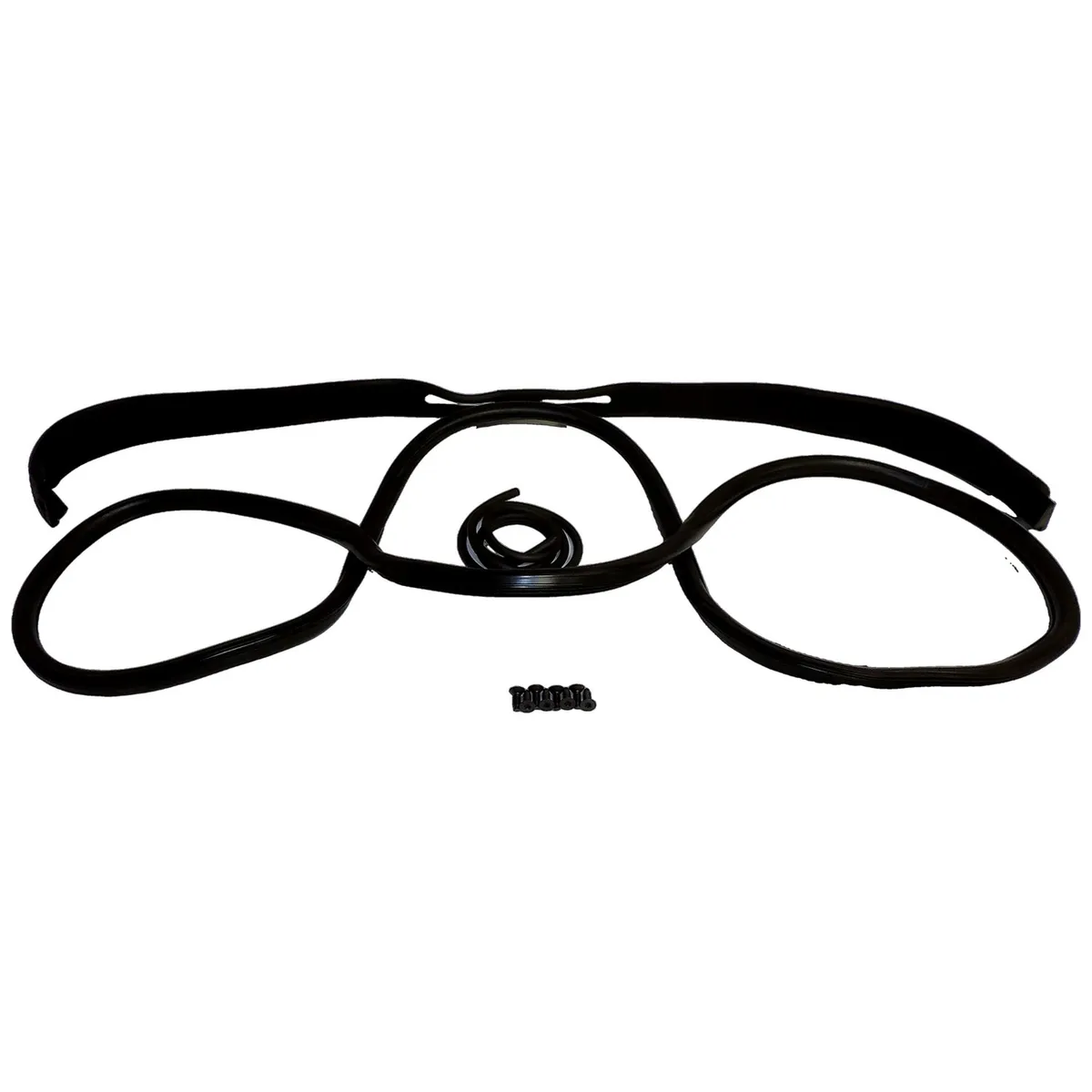 Windshield Frame Weatherstrip Kit; Master; Includes Windshield Weatherstrip; Windshield Frame to Hard Top Weatherstrip; Hinge Screws; product image