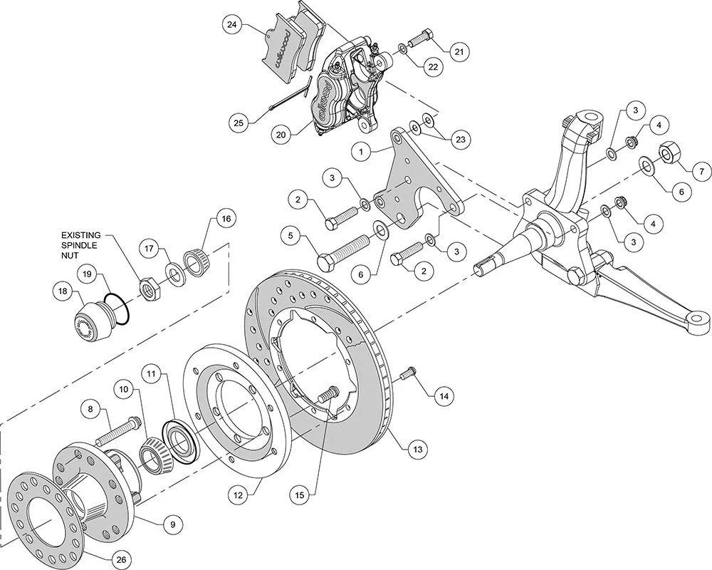 1965 - 1972 Chrysler, Dodge, Plymouth Forged Dynalite Pro Series Front Brake Kit - 140-15196 product image