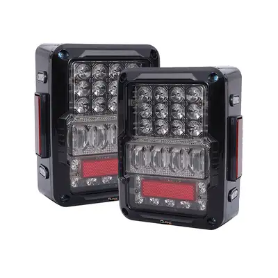 Quake LED Quake LED - Qte943 - Jeep JK White Out LED Tail Lights For 2007-2017 Jeep Wrangler