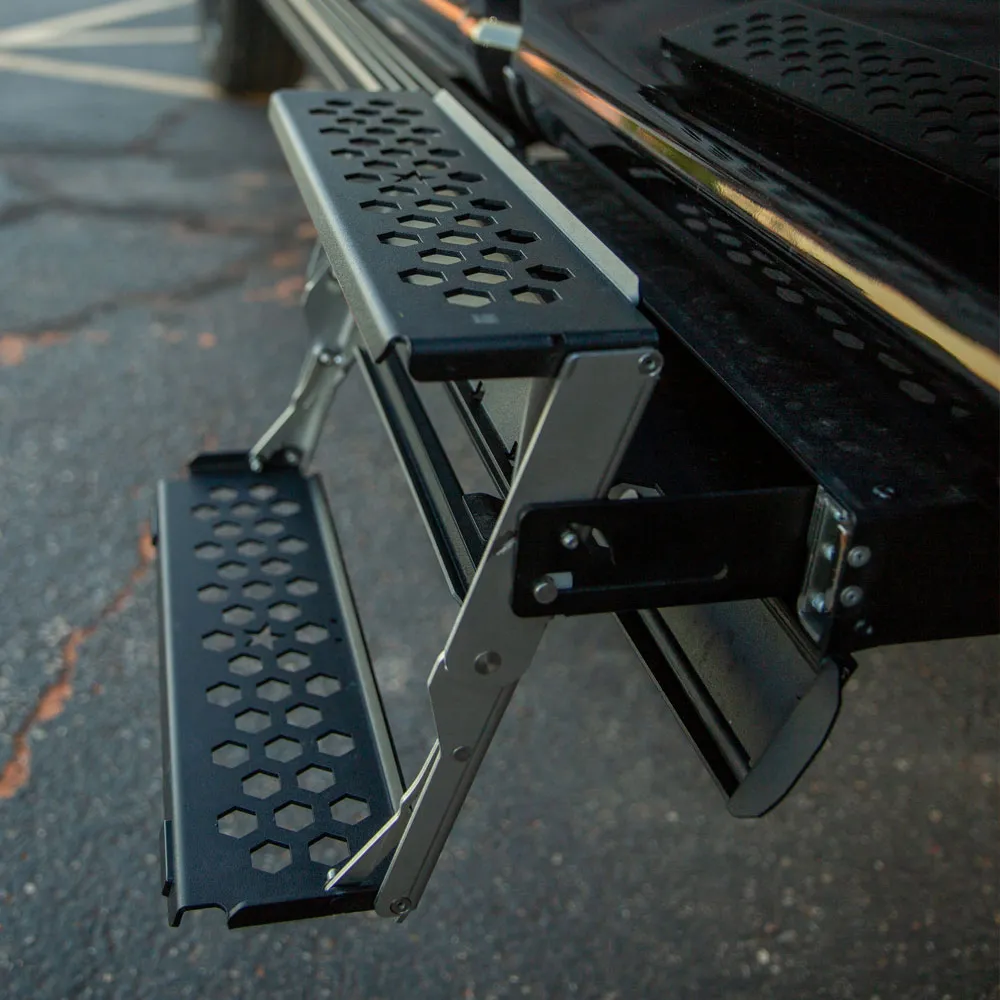 R-Step 16 Inch Wide Step For 2017-2022 Ford Super Duty Bed Step Attachment Brackets Drivers Side Front of Rear Tire Rock Slide Engineering product image