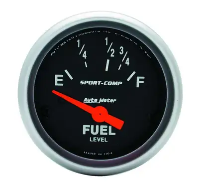 AutoMeter Gauge, Fuel Level, 2 1/16", 16OE to 158OF, Elec, Sport-Comp