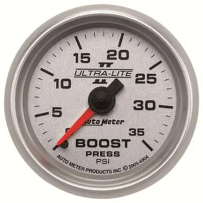 AutoMeter Gauge, Boost, 2 1/16", 35psi, Mechanical, Ultra-Lite II