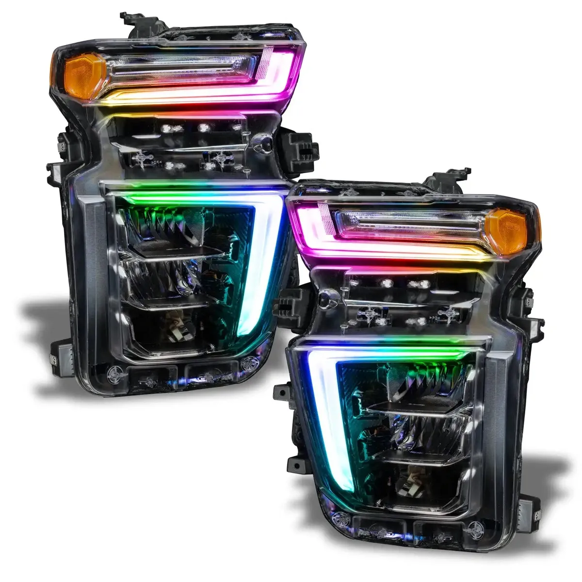Oracle Lighting 2020-2021 Chevrolet Silverado HD 2500 3500 Colorshift Rgb+w Headlight DRL Upgrade Kit product image