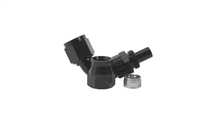 Aeromotive Fuel System Aeromotive Hose End, PTFE, Black Anodized, Straight, 45, 90, 180