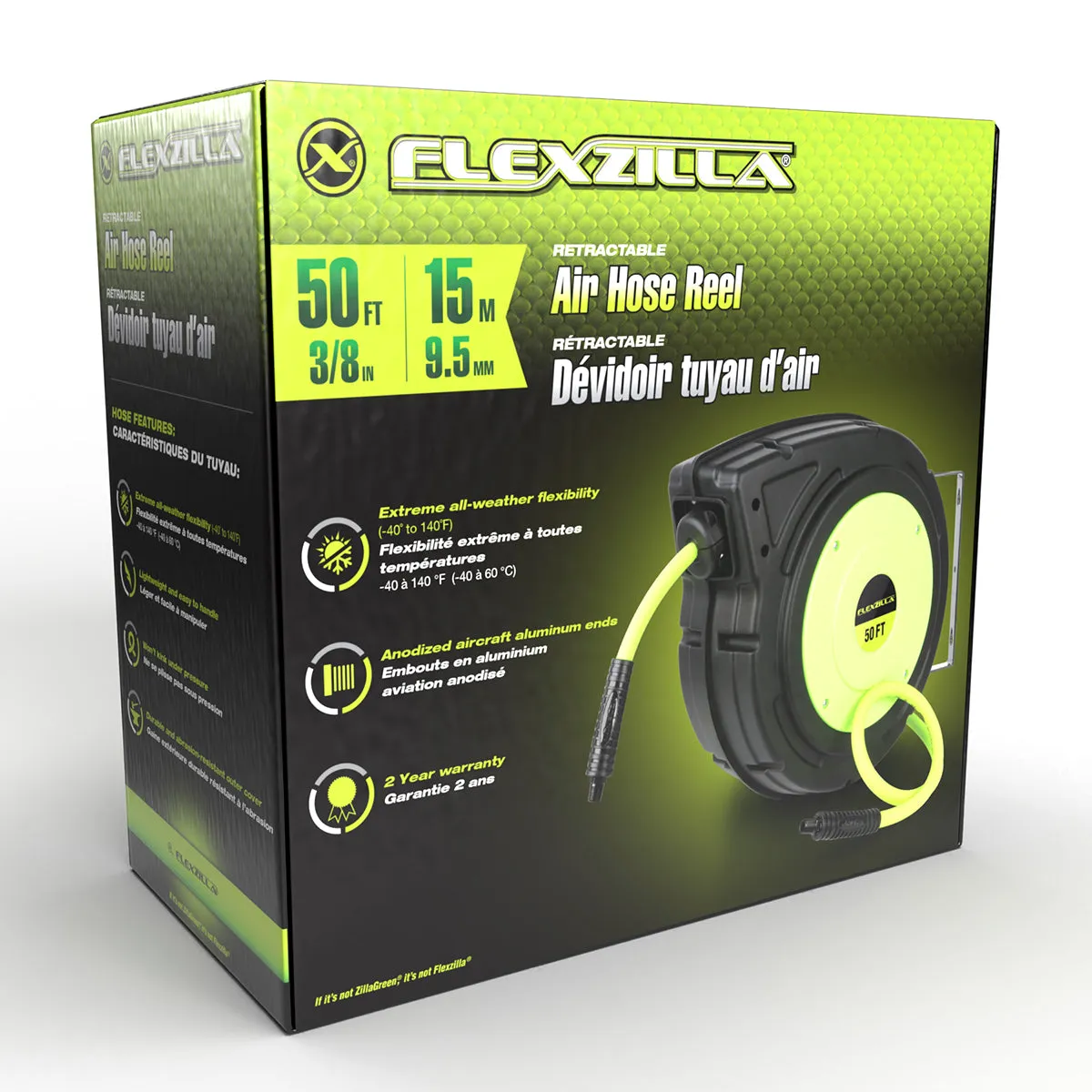fz Enclosed Plastic Retractable Air Hose Reel 3/8in 50ft product image