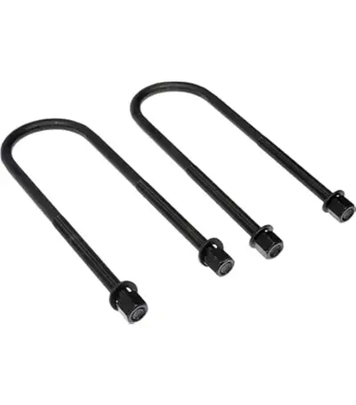 Fabtech U-Bolt Kit; Round; Rear; 4.06 in. x 5.63 in. x 5/8 in. -18;
