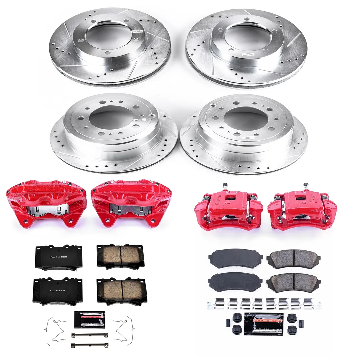 Z23 Evolution Sport Upgrade Kit: Drilled/Slotted Rotors; Carbon-Fiber Ceramic Pads; Powder Coated Calipers product image