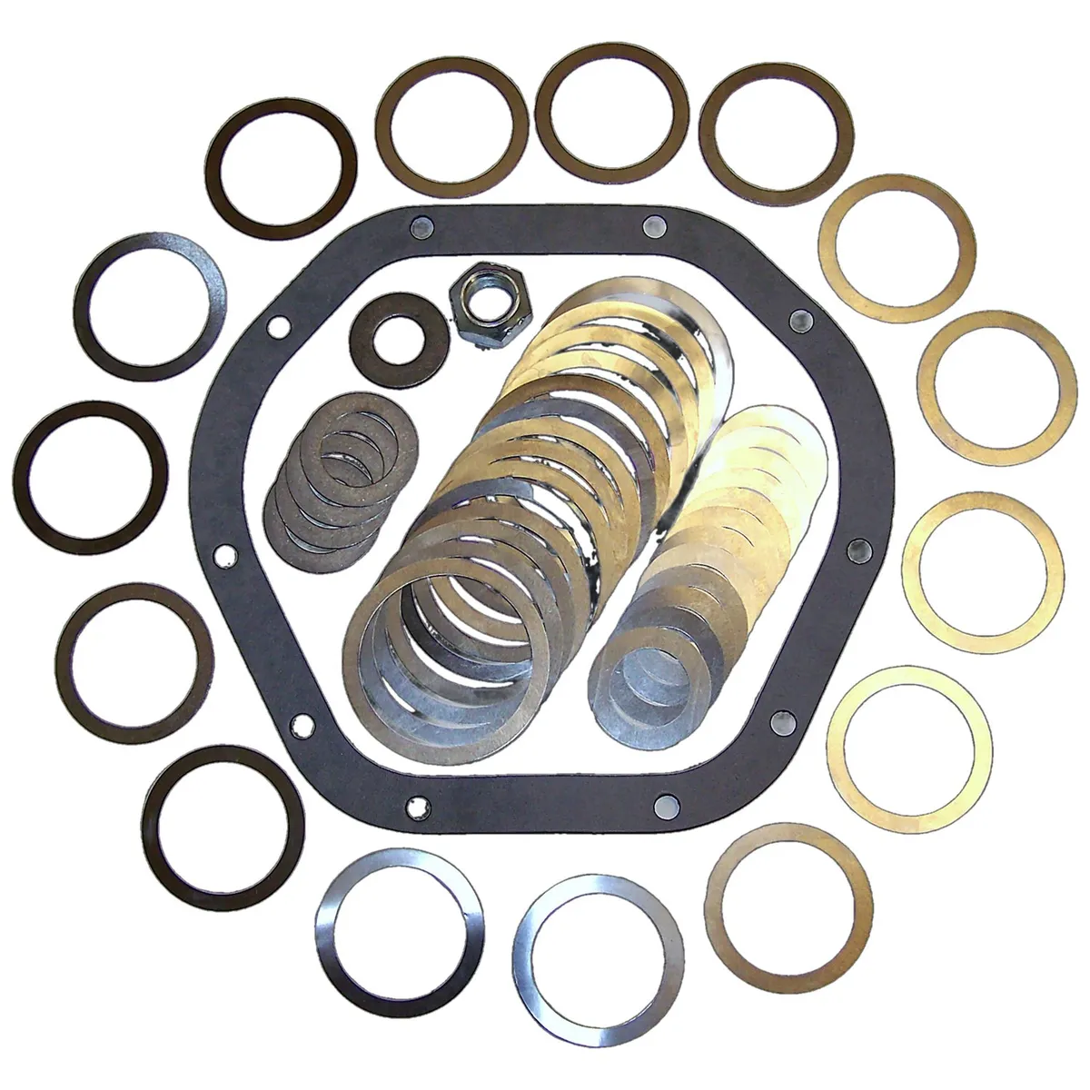 1974-1991 SJ J-Series Front & Rear;1986-1986 CJ-7;1986-1992 MJ Comanche;1986-1993 Cherokee;1987-1995 YJ Wrangler (KDX); 1997-2006 TJ Wrangler w/o Rubicon Package;w/ Dana 44/226MM Rear Axle; Differential and Pinion Shim Set product image