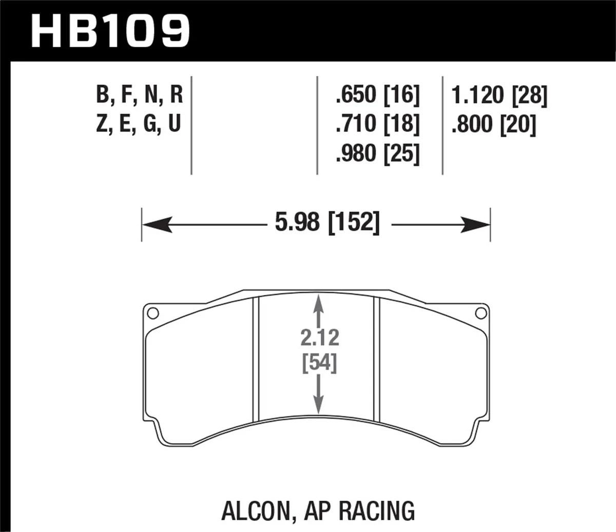 DTC-70 Disc Brake Pad; 0.710 Thickness; Fits AP Racing; product image