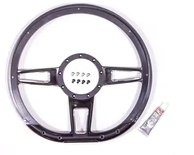 Billet Specialties Steering Wheel Formula D-Shaped 14in Contrast