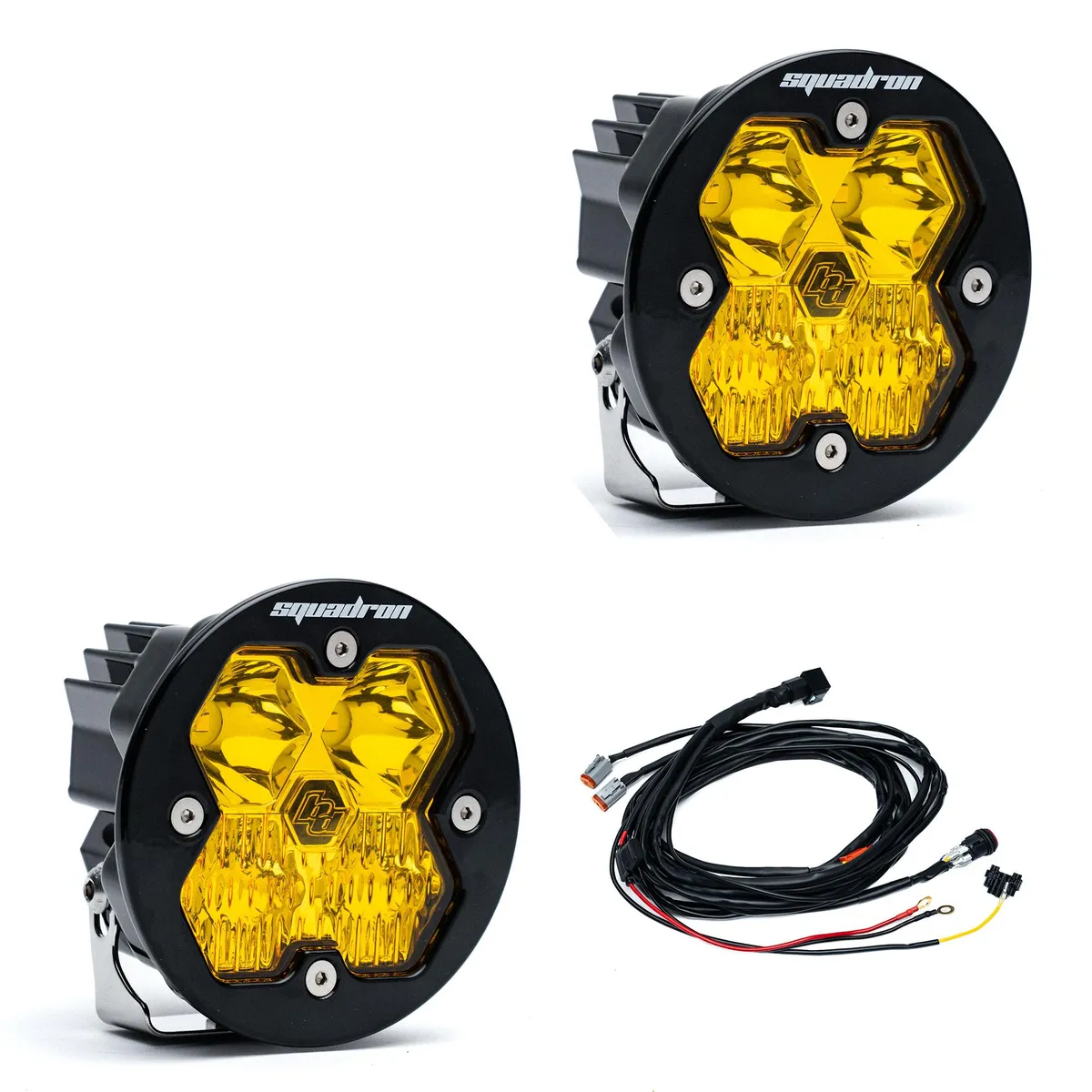 Squadron-R 2.0 Sport Black LED Auxiliary Light Pod Pair Universal Baja Amber Driving/Combo Baja Designs product image