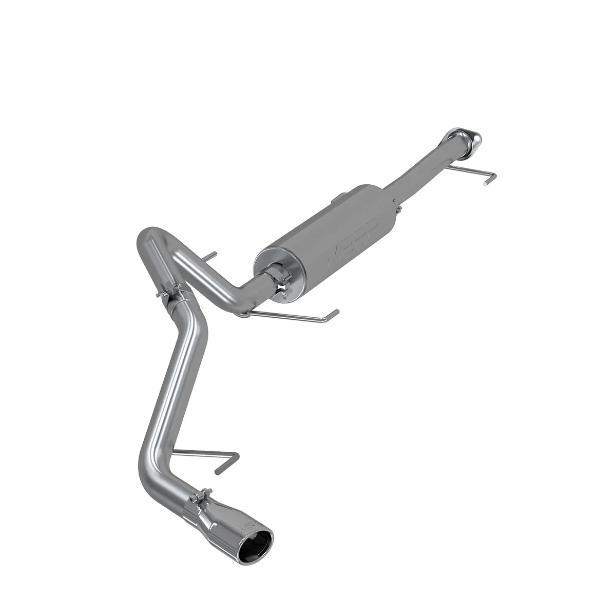 Armor Lite Cat Back Exhaust System; 2.5 in.; Incl. Ext. Pipe/Muffler/Over Axle Pipe/Tailpipe/Hardware/3.75 in. OD Tip; Single Rear Exit; Aluminized; product image