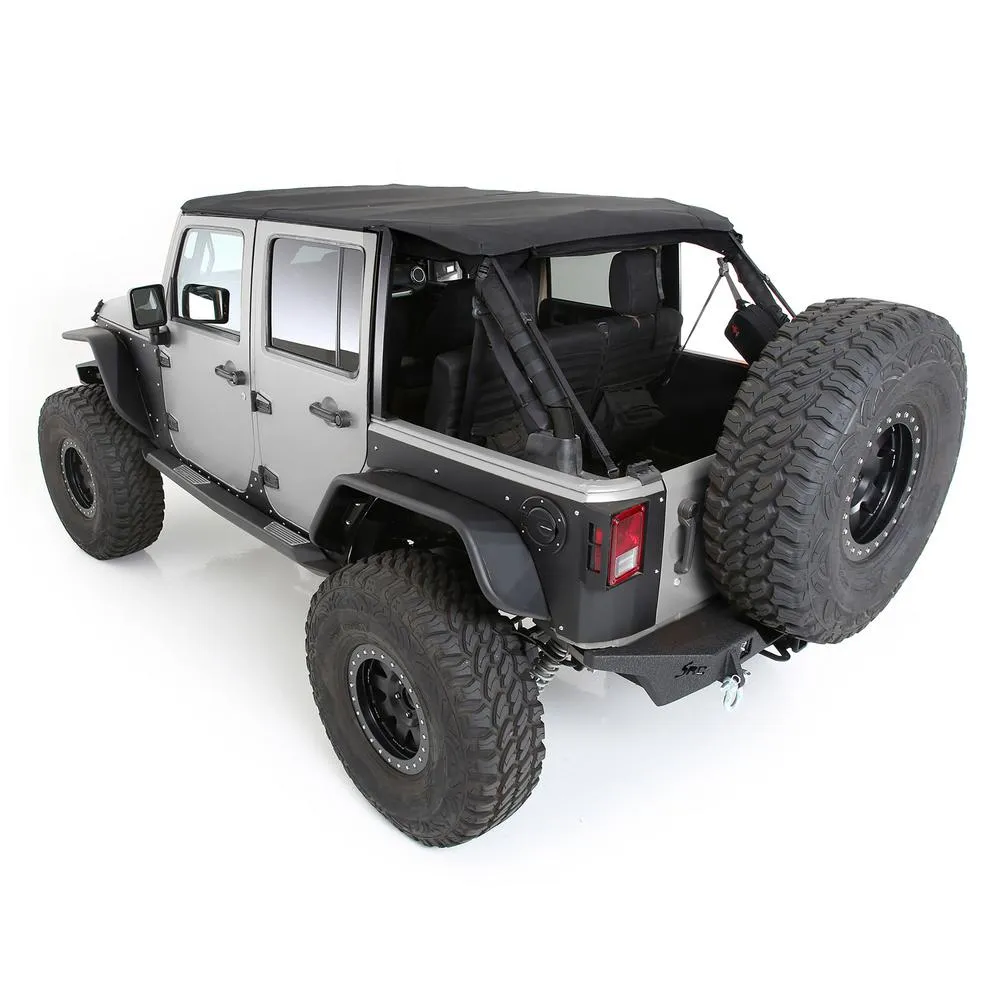 0718 Wrangler 4DR Bowless Combo Top Kit W/Tinted Windows/Black Diamond product image