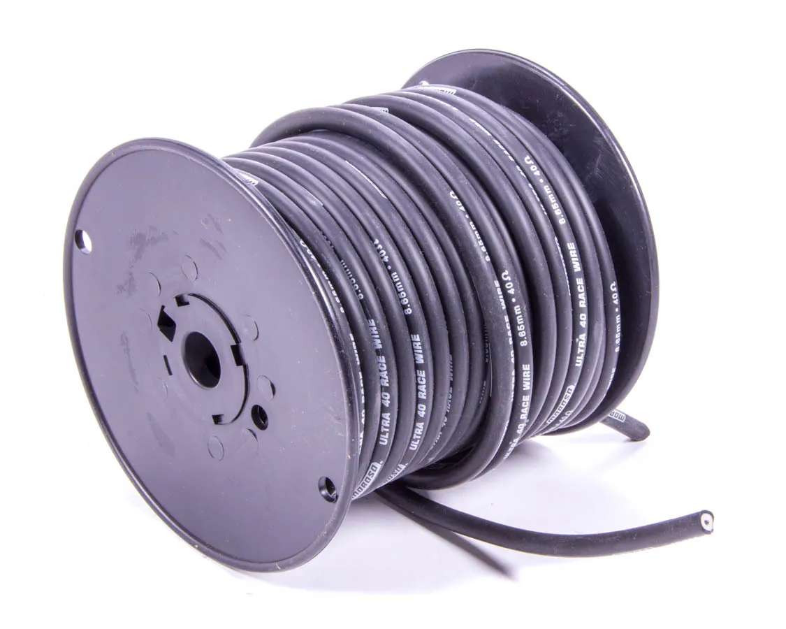 Moroso Ultra 40 Ignition Wire Black 100ft Spool
