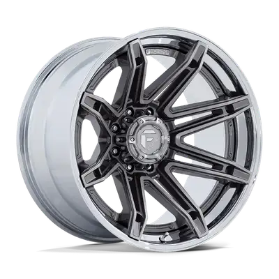 KMC Wheels Fuel Wheels | Brawl | Platinum w/ Chrome Lip