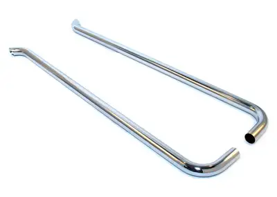 Patriot Exhaust Patriot Exhaust H1260 Low-Line 2"x60" Lake Pipe Slant Style Chrome