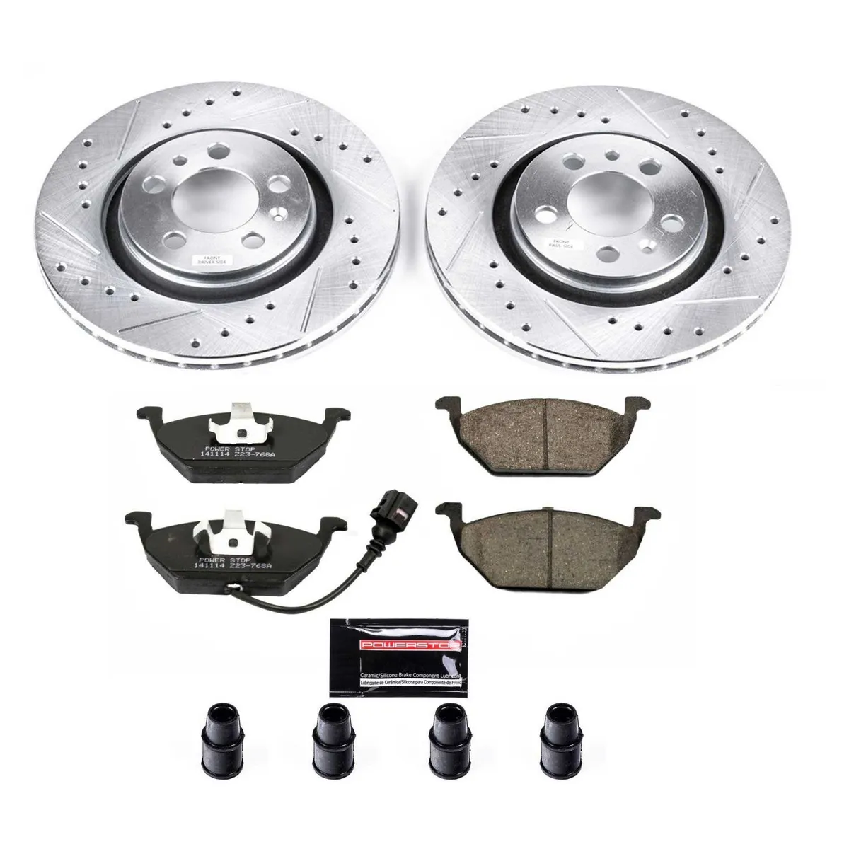 Z23 Evolution Sport Upgrade Kit: Drilled/Slotted Rotors; Carbon-Fiber Ceramic Pads W/Hardware product image