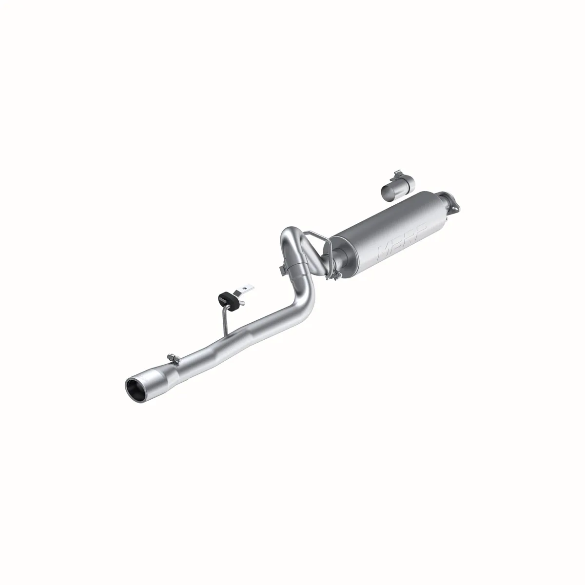 Armor Lite Cat Back Exhaust System; 2.5 in.; Incl. Muffler/Over Axle Pipe/3.75 in. OD Tip; Single Exit; Aluminized; product image