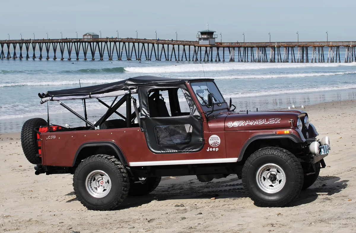 Black Crush Tigertop Tigertop Complete Replacement Soft Top Jeep 76-83 CJ5; Includes 1-piece full Fabric Doors; Clear side and rear windows product image