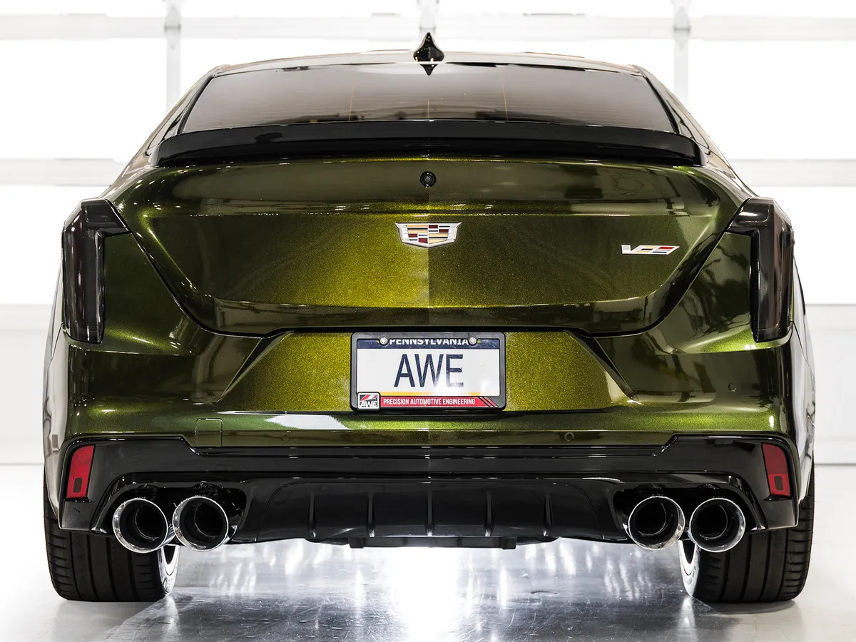 AWE SwitchPath Exhaust for Cadillac CT4-V Blackwing - Chrome Silver Tips - 3025-42436 product image