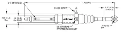 Wilwood Brakes Wilwood SLAVE CYLINDERCLUTCH