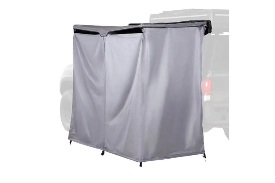 Overland Vehicle Systems HD Nomadic Shower - Quick Deploying Double Shower 42 x 84 Grey Body Green Trim WBlack Travel Bag