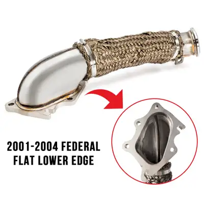 Pacific Performance Engineering 2001-2004 gm 6.6l Duramax Three-Inch 304 Stainless Steel Down Pipes