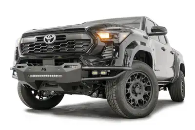 Fab Fours Vengeance Winch Front Bumper; w/No Guard; Black Powder Coated;