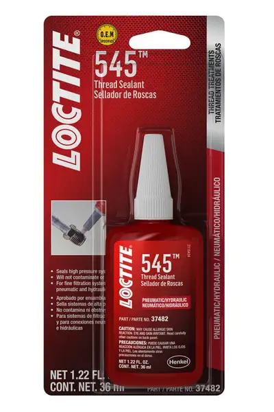 Loctite Thread Sealant 545 36ml/ 1.22oz Pneumatic/Hydrlic