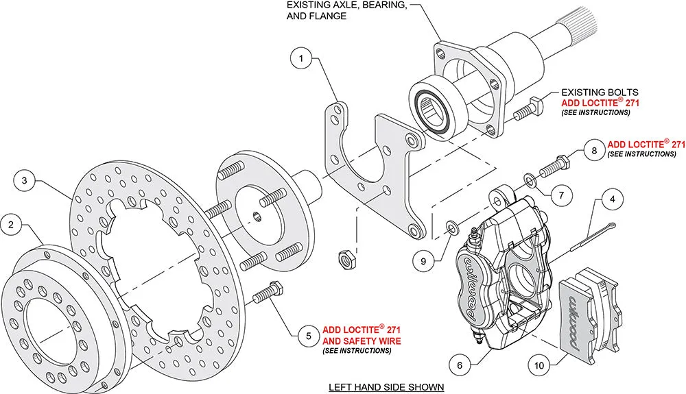 1964 - 1974 Buick, Chevrolet, Oldsmobile, Pontiac Forged Dynalite Rear Drag Brake Kit - 140-5771 product image