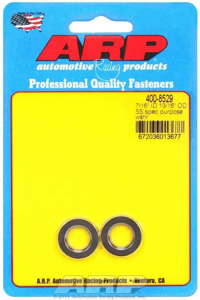 ARP Auto Racing S/S Flat Washers - 7/16 ID x .812 OD (2)