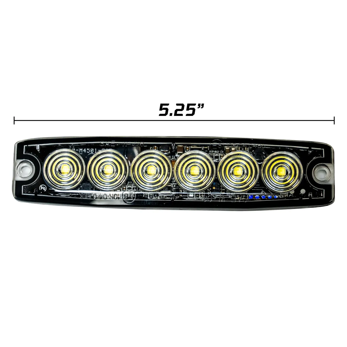 6-LED 23 Function Ultra-Thin Strobe light - Dimensions 5.25x1.25x0.25 - Amber Color product image