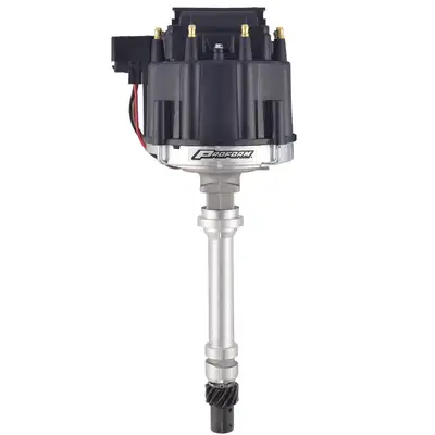 Proform HEI Distributor Racing Type w/o Vac-Adv Black Cap Polished Chevy V8 Engines Proform
