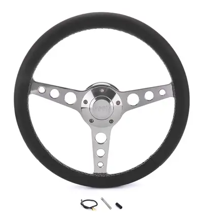 Grant Billet Classic Series Steering Wheel and Installation Kit; Jeep Logo; Includes Billet Steering Wheel/OEM Center Cap/Install Kit PN[5196-1] Polished;