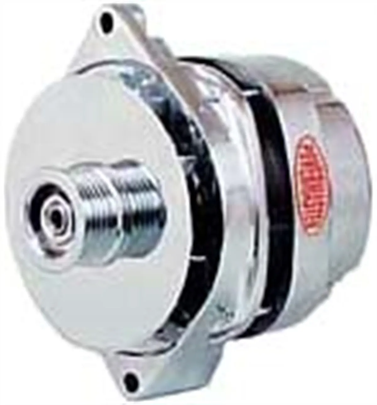 Alternator; CS144; Straight Mounting; 200 Amp; 125 Idle; Chrome; product image