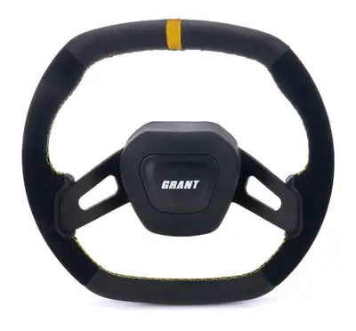 Grant C8 Performance Steering Wheel; Yellow Center Stripe;