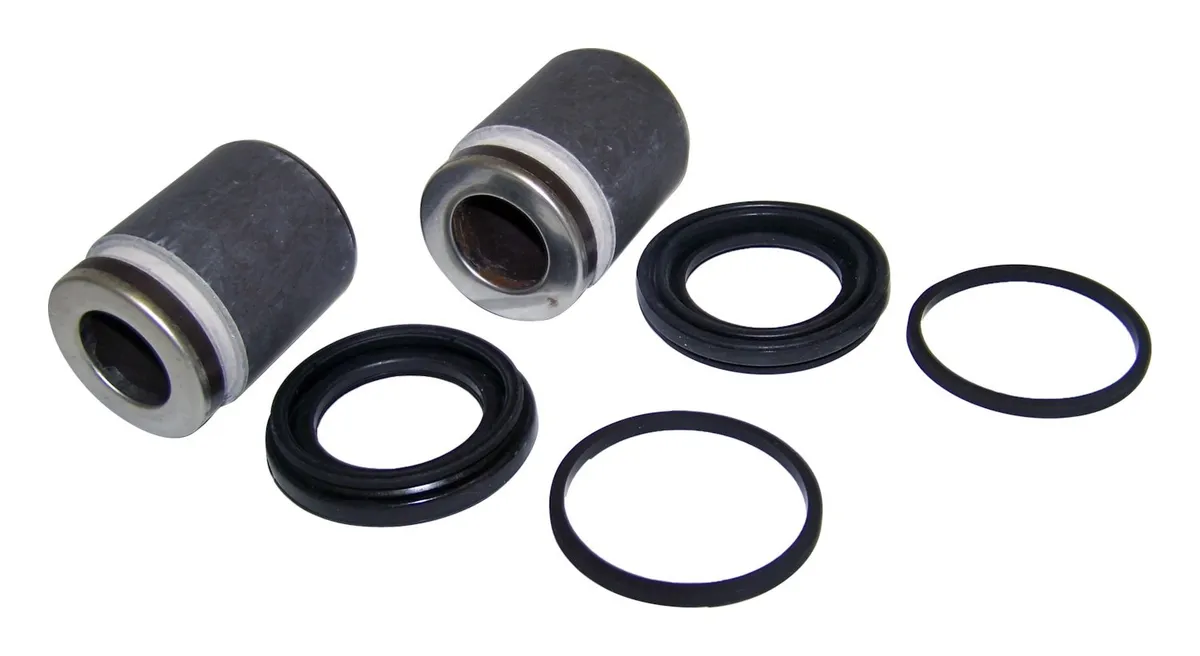 Brake Caliper Repair Kit; Front; w/Akebono Calipers-Silver; Incl. 2 Pistons/2 Boots/2 Seals; product image