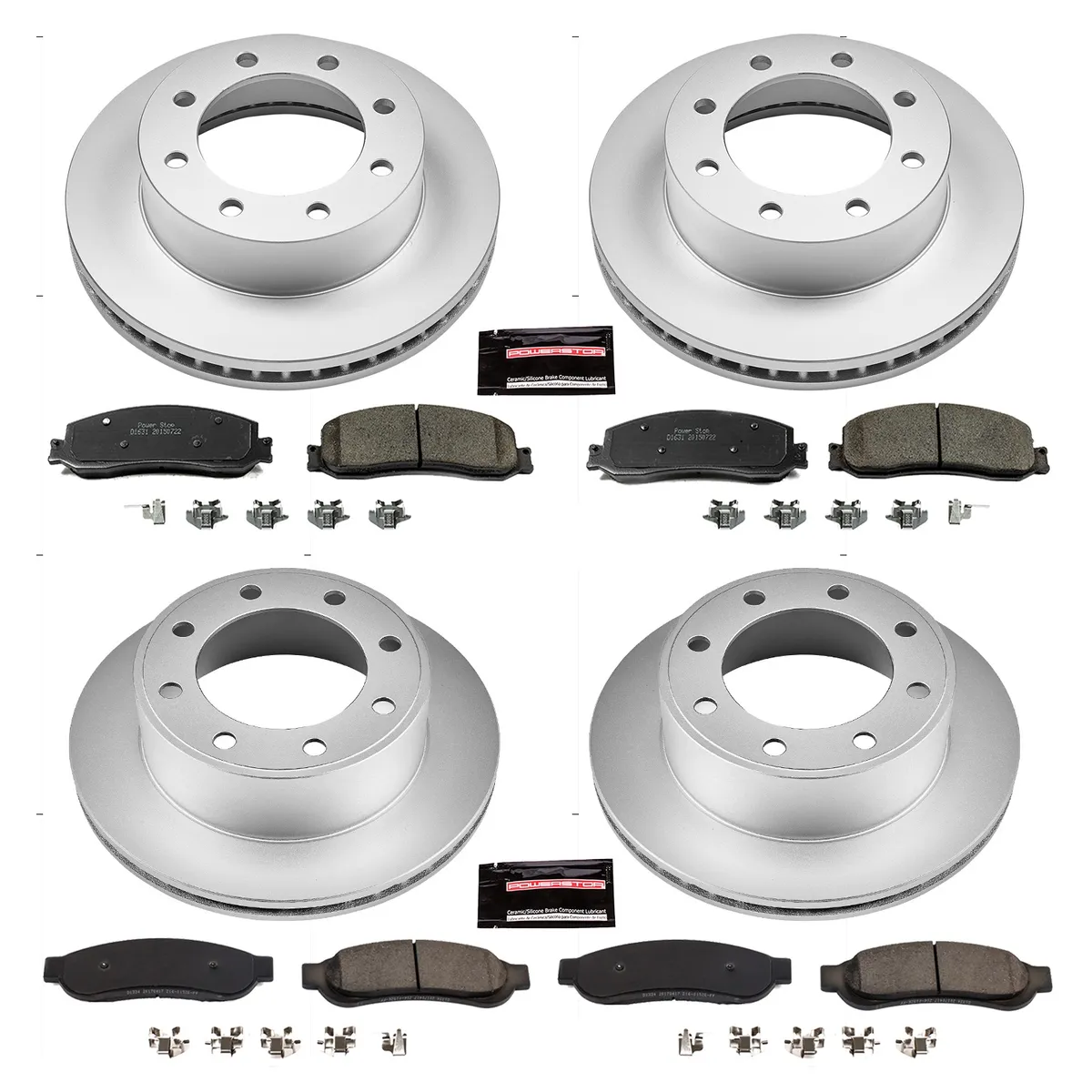 Z17 Geomet Coated Rotor Kit: Genuine Geomet Fully Coated Rotors; Ceramic Pads W/Hardware product image