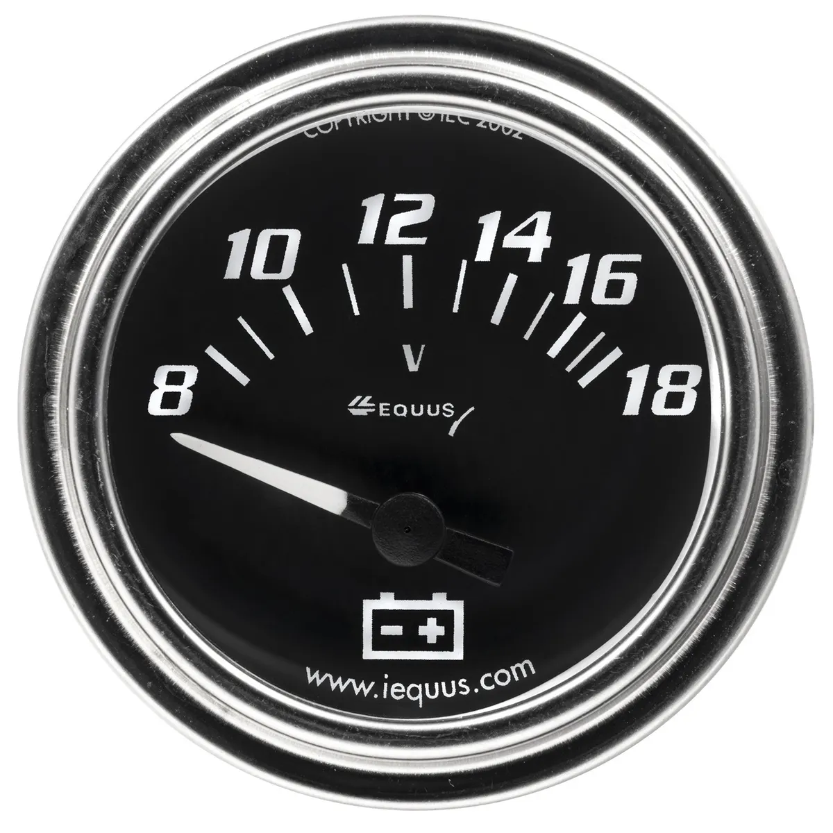 2.0 Dia Voltmeter Gauge Chrome 8-18 Volts product image