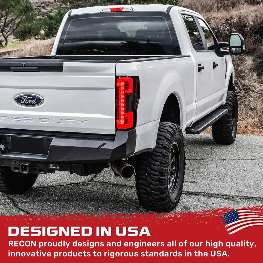 Ford Superduty F250 350 450 550 20-22 Replaces OEM LED Style Tail Lights With Blis Blind Spot Warning System Oled Tail Lights - Red Lens product image