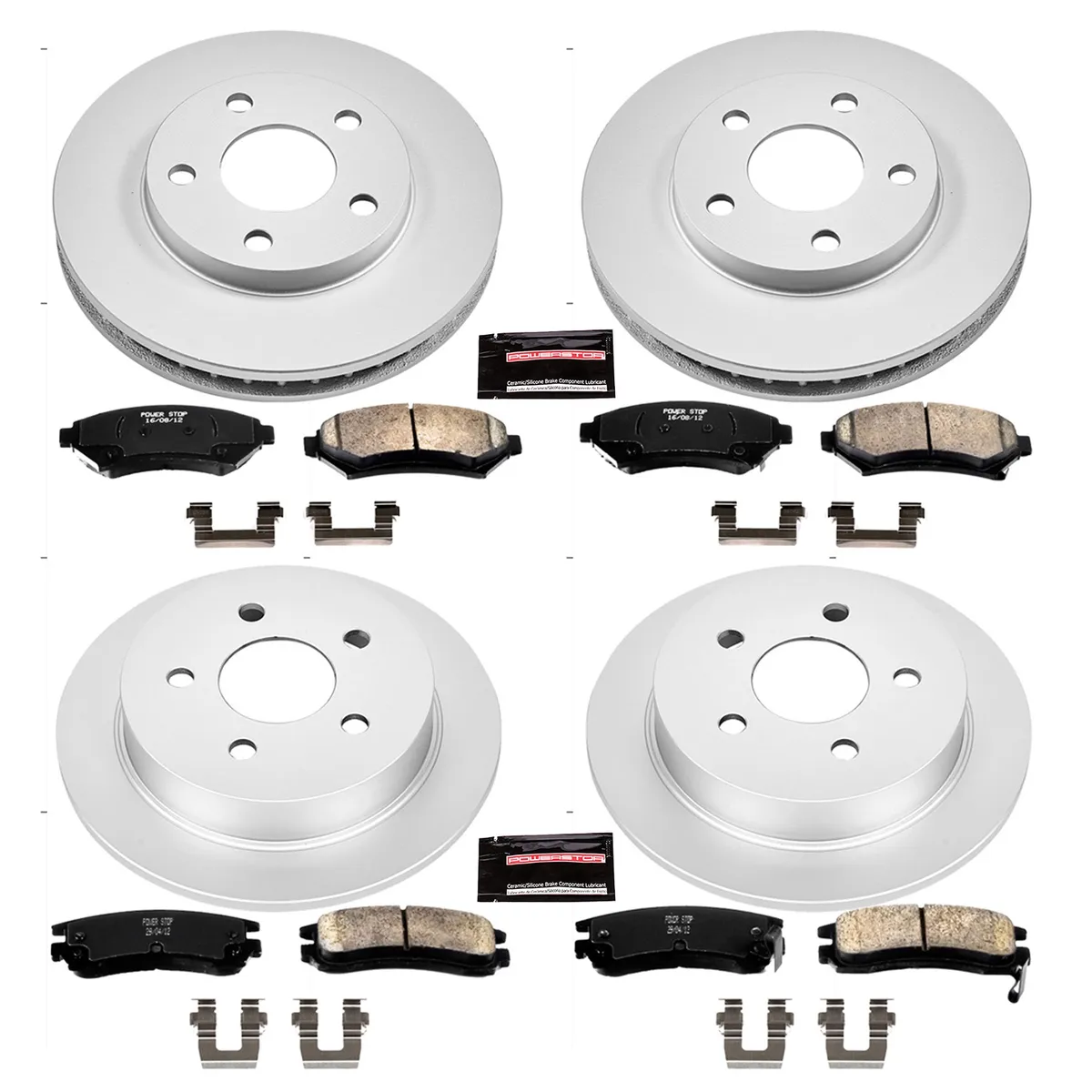 Z17 Geomet Coated Rotor Kit: Genuine Geomet Fully Coated Rotors; Ceramic Pads W/Hardware product image
