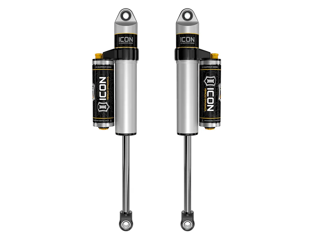 ICON Vehicle Dynamics ICON 2001-2026 GM 2500/3500 HD, 0-1" Lift/2007-2018 GM 1500, 4" Lift, Rear, V.S. 2.5 Aluminum Series Shock Absorbers, Piggyback Reservoir w/ CDCV, Pair