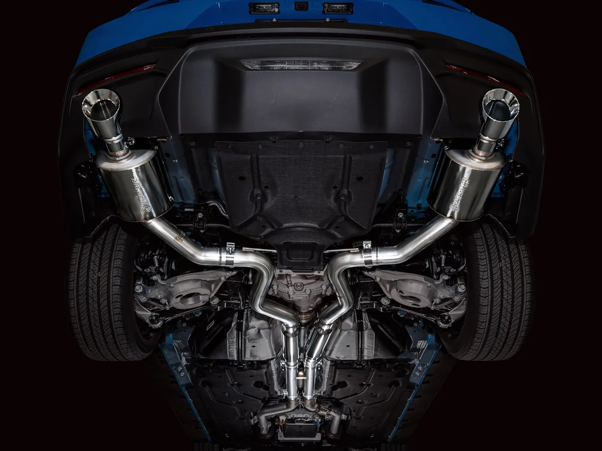 AWE Touring Edition Exhaust for S650 Ford Mustang GT Fastback - Dual Diamond Black Tips product image